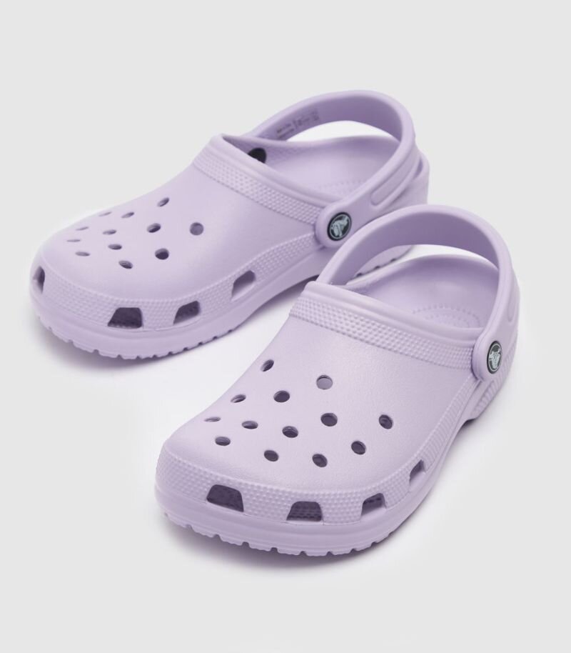 crocs in lilac colour